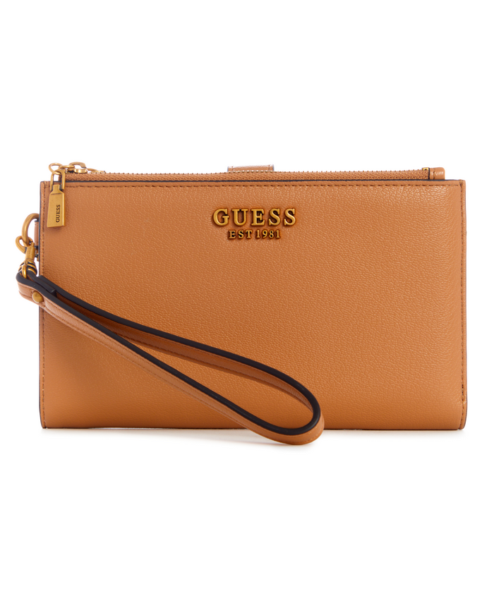 Billetera Kristle Slg Dbl Zip Organizer Café Guess-0