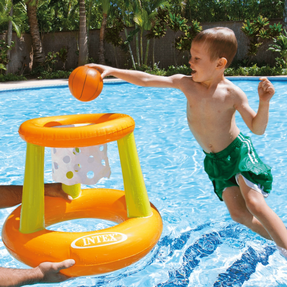 Juego Piscina Inflable Aro Basketball Floating Hoo-3