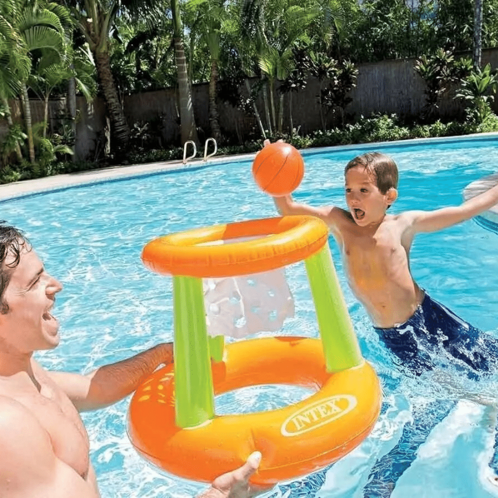 Juego Piscina Inflable Aro Basketball Floating Hoo-2