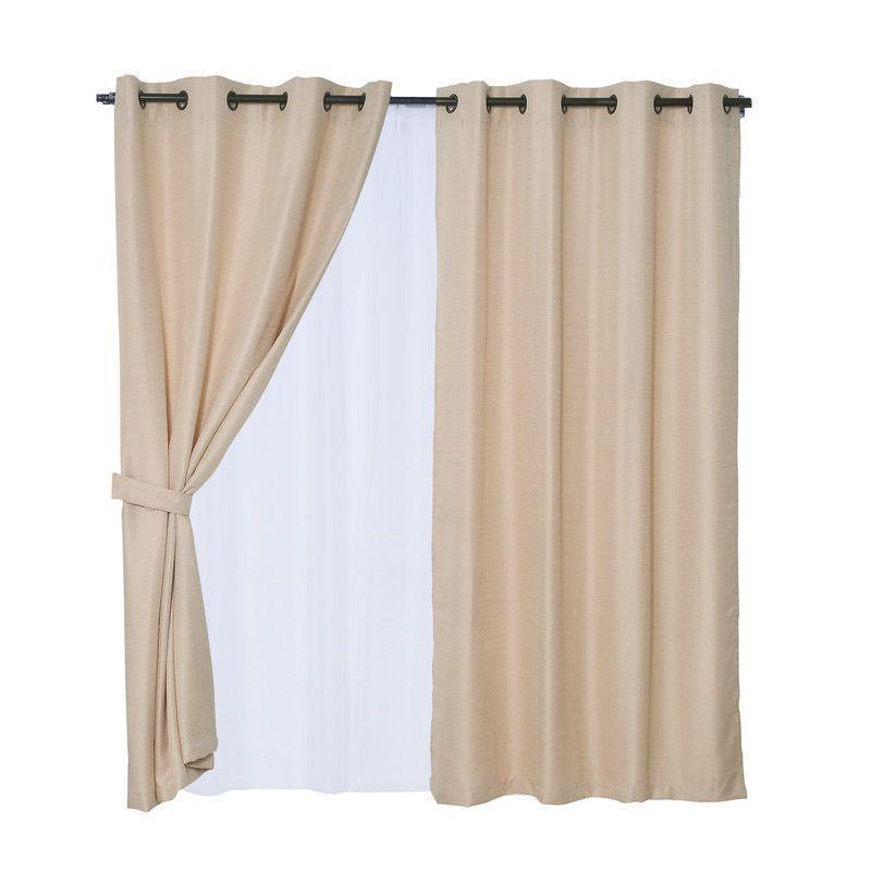 Set Cortina jqd Rusti. 8pzas Argo. 140x220 Beige -0