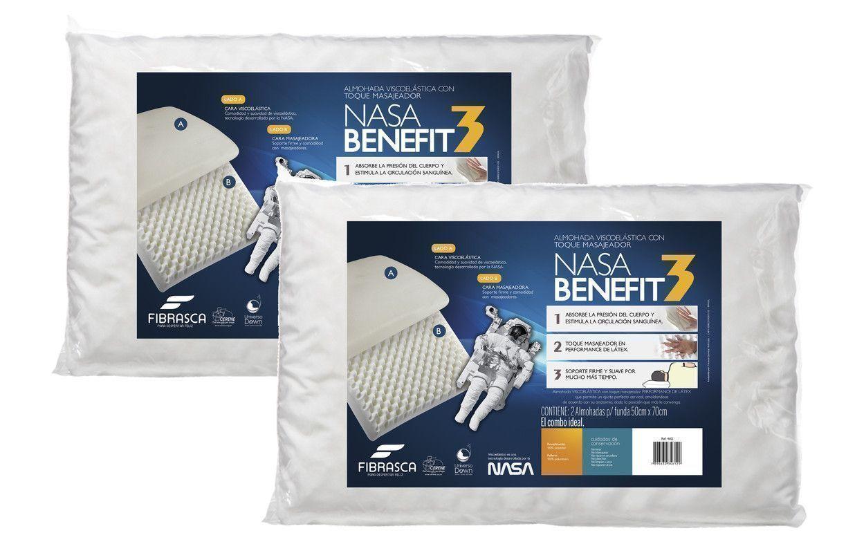 ALMOHADA NASA VISCOELÁSTICA BENEFIT 3 PACK 2-0