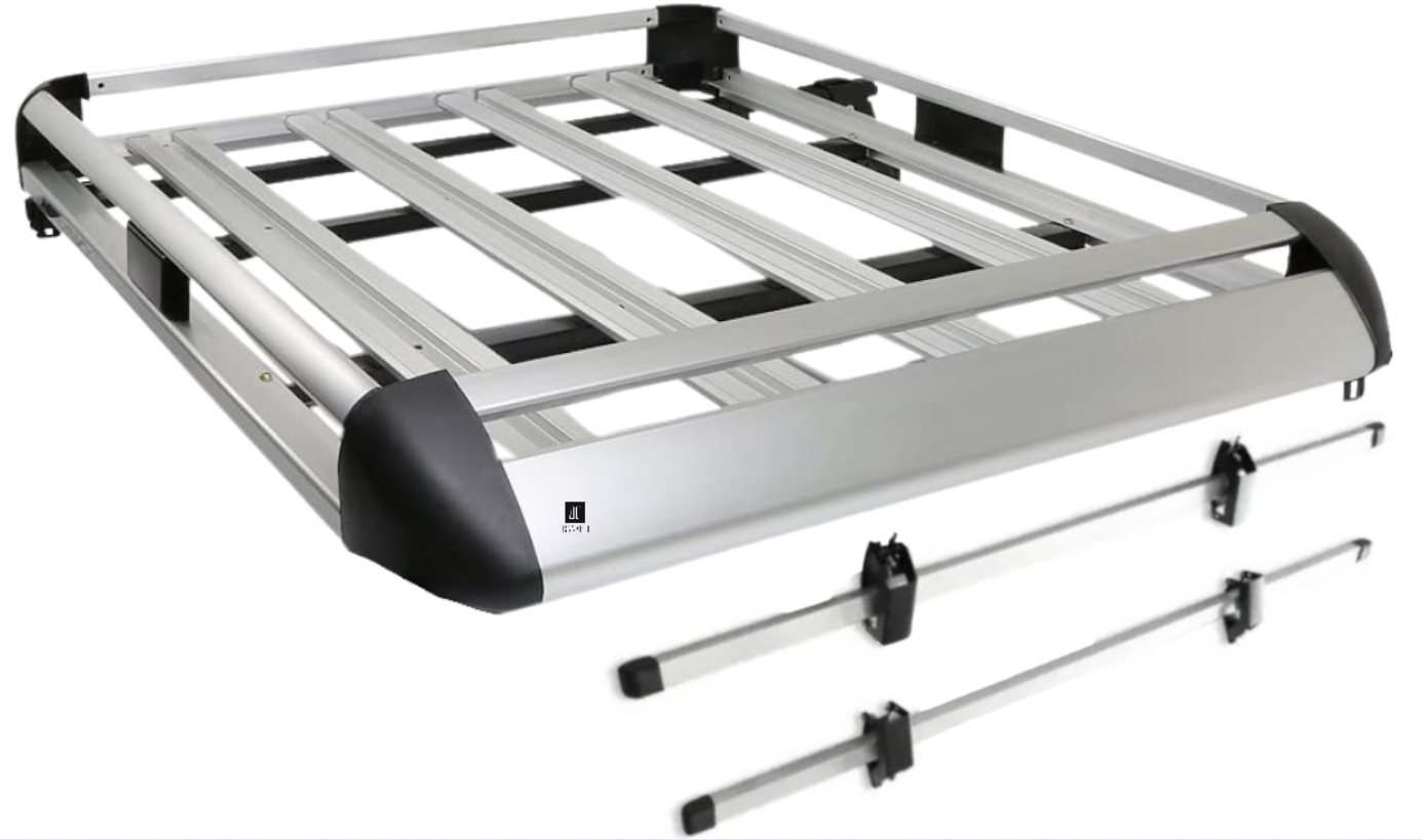 Parrilla Techo Aluminio + Barras Porta Equipaje 130x90 Mts-3