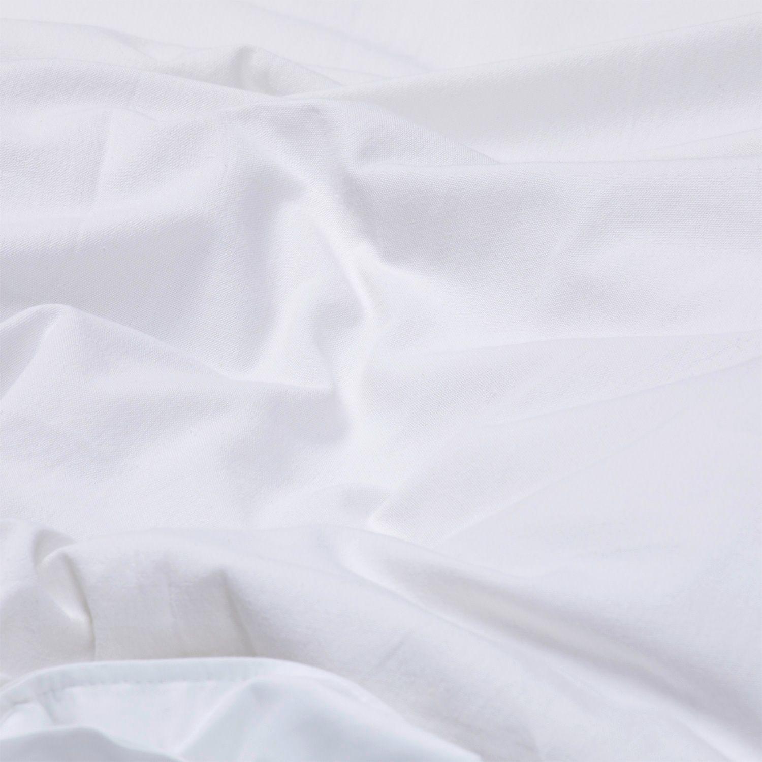 Funda de plumón blanco lino algodón King-2