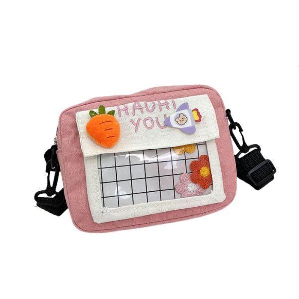 Mini Bolso Colgante Vintage Bandolera Rosado-0