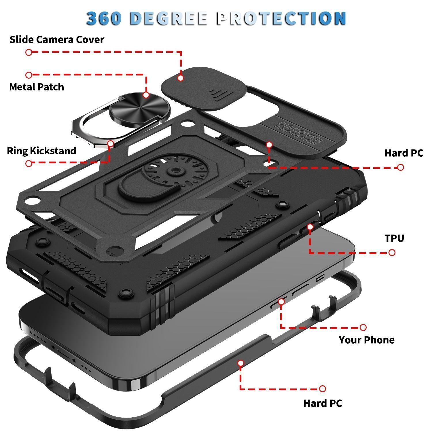 Para: iPhone 14 Plus - Carcasa Resistente Aro Imán-2