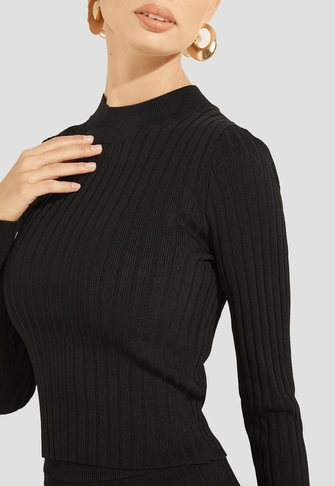 Tejido Caren Top Ls Sweater Jblk Negro Guess-2