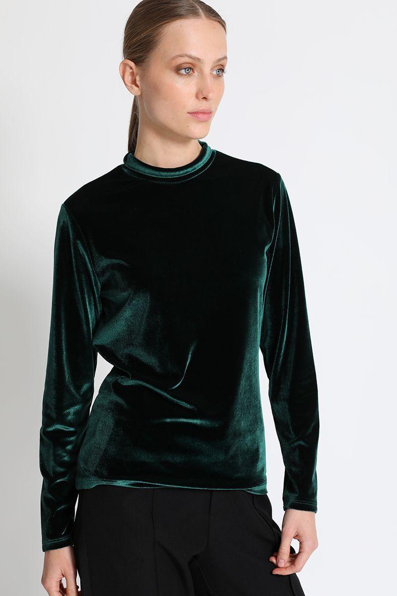 Polera Manga Larga Fantasia Verde Liola-0