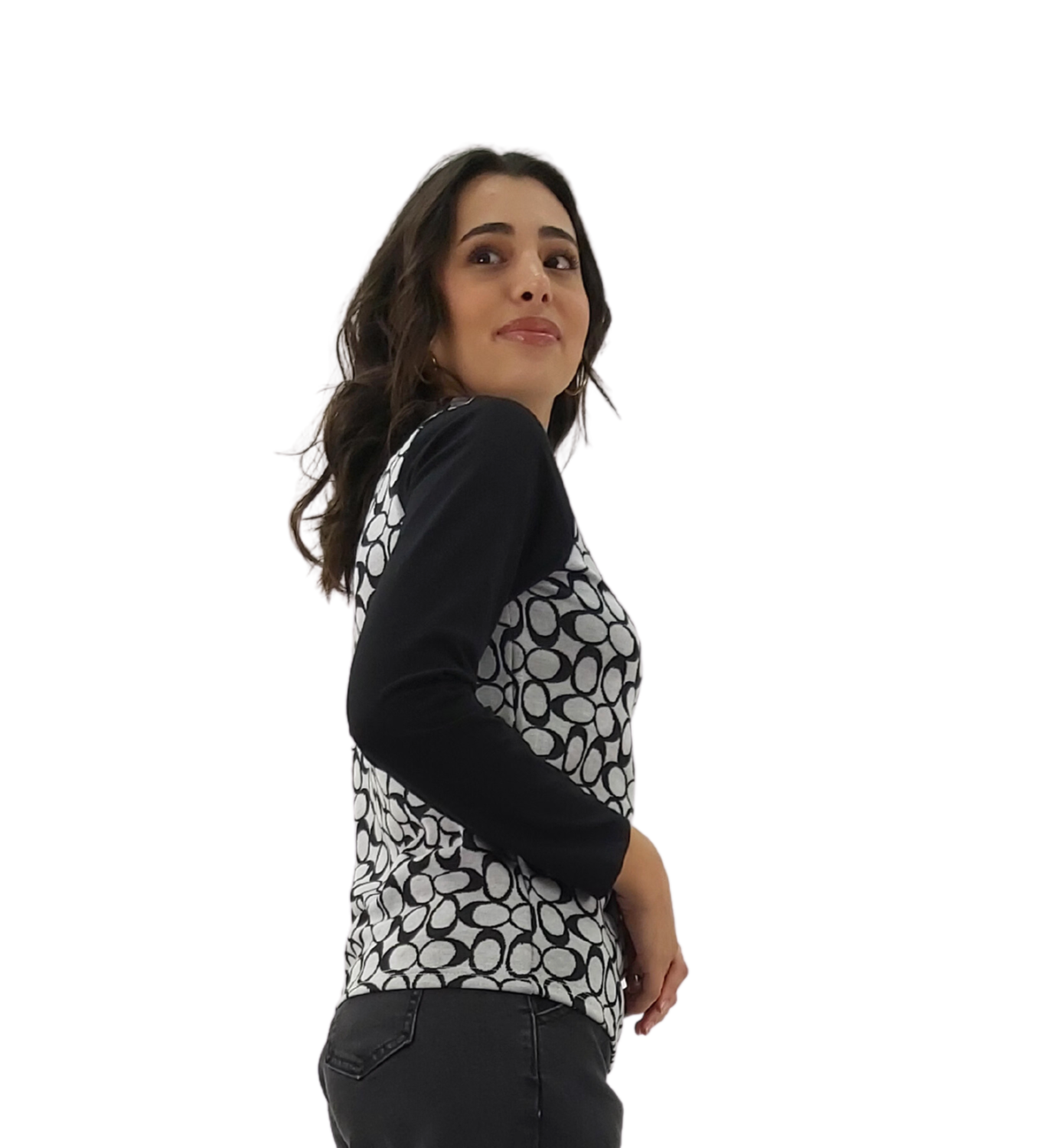 Polera Bicolor Blanco-1