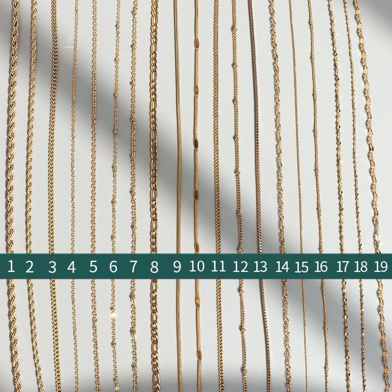 Cadena Baño Oro Amarillo 18 Kilates Eslabones Pelotitas S-3