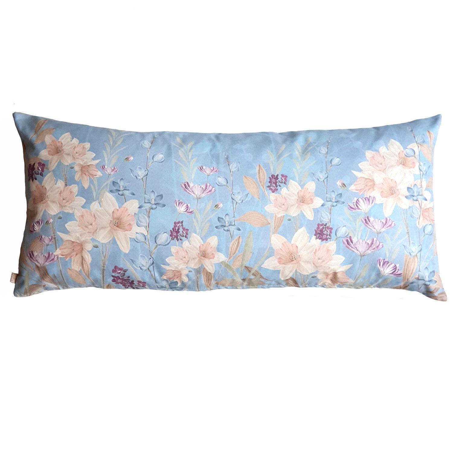 FUNDA COJÍN GAMUZA JARDÍN DE NARCISOS XL-1
