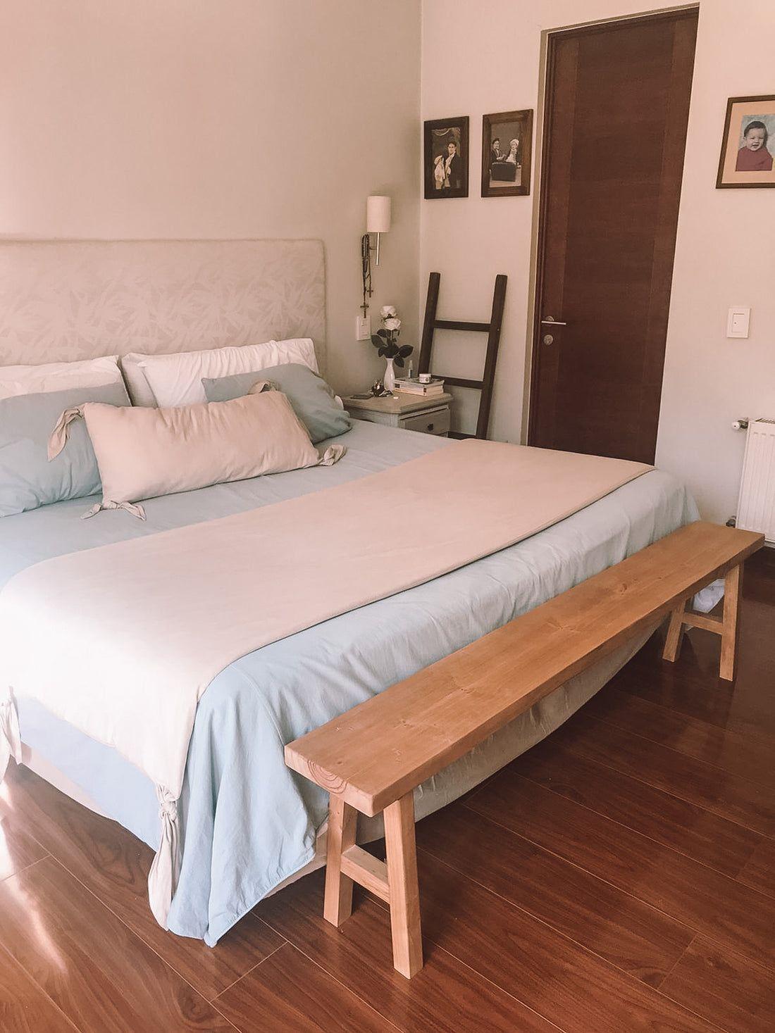 Banqueta Malleco madera 140cm - CAZANDO TESOROS-1