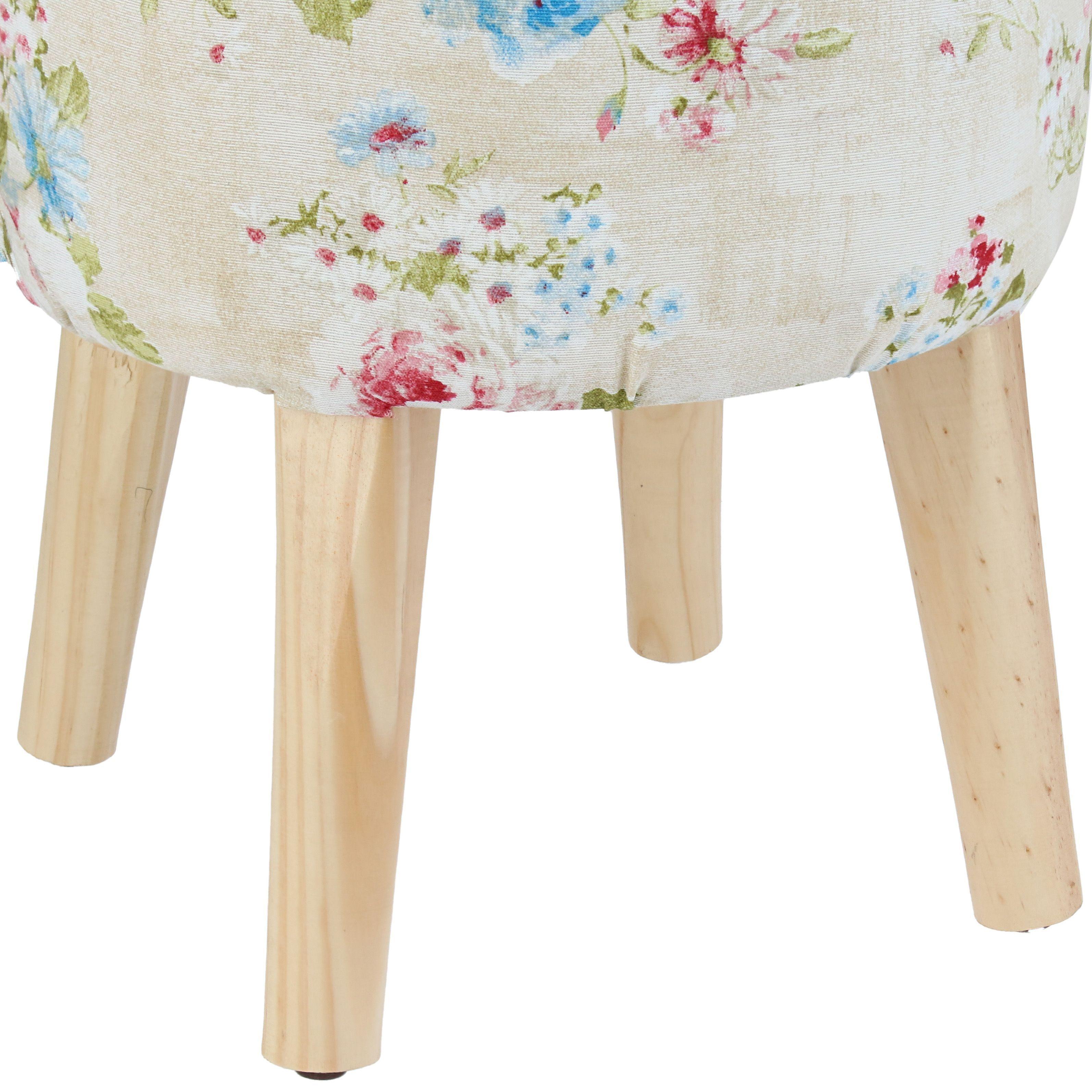 Pouf Bird Flores 35x35x45 cm Máxima Design-3