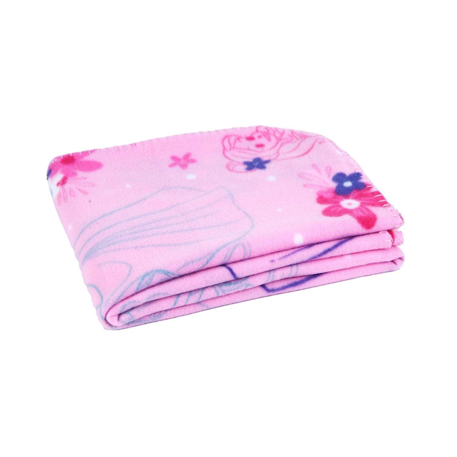 Manta De Polar Infantil 115x130cm Rosado Princesas Mashini-2