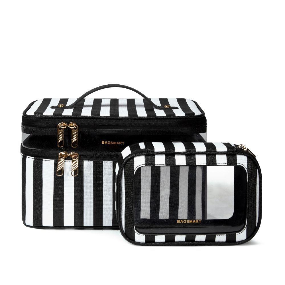 Bagsmart estuche de maquillaje para viaje - Cebra-0