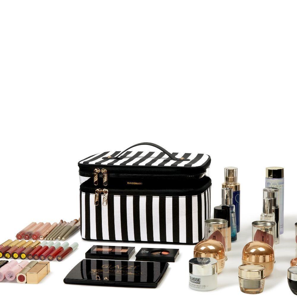 Bagsmart estuche de maquillaje para viaje - Cebra-2