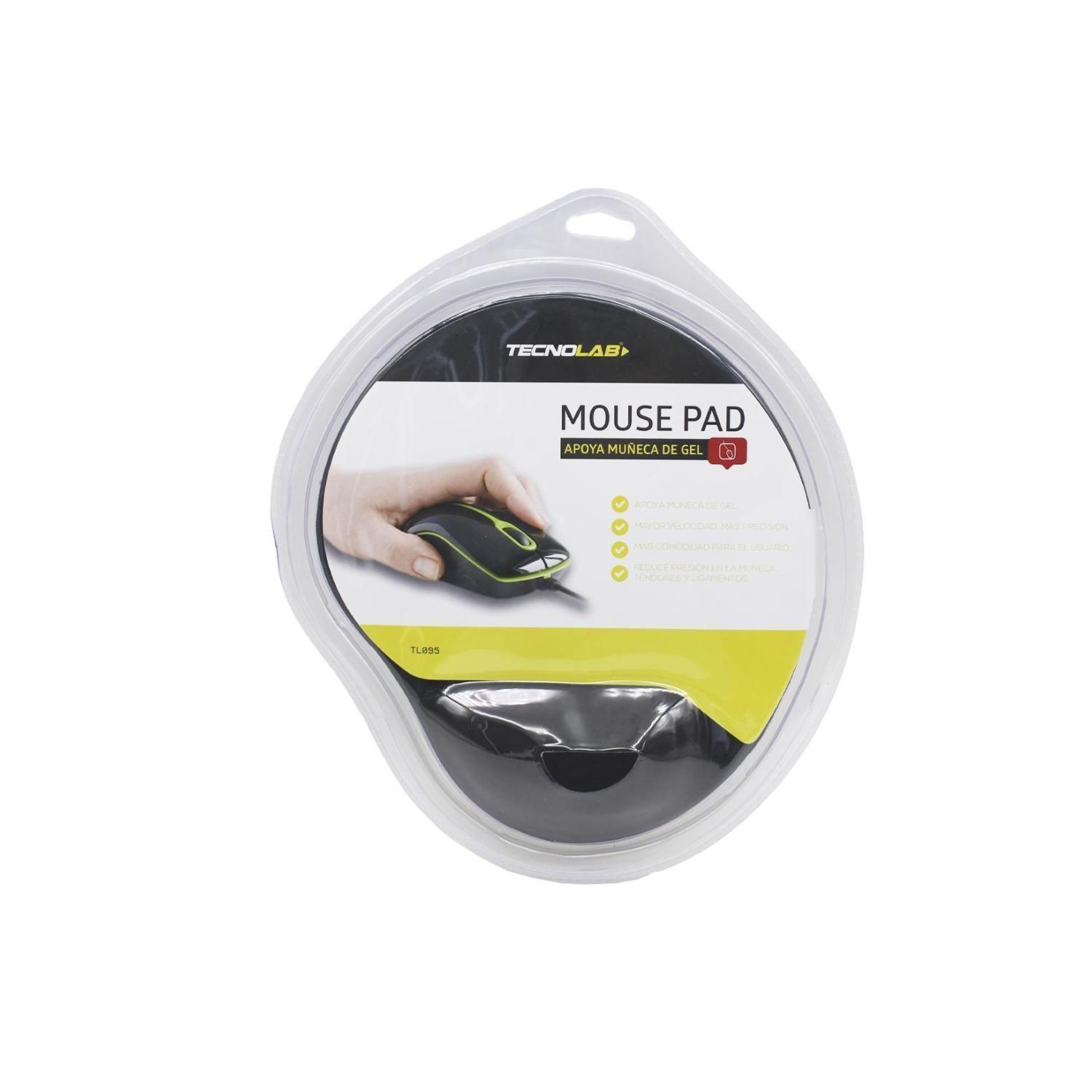 Mouse Pad Con Apoya Muñeca Gel Tecnolab Negro-3