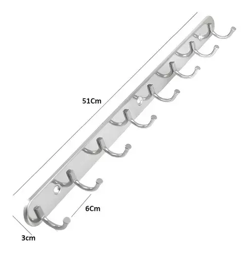 Colgador Perchero Aluminio De Pared Para Toallas Ropa-1