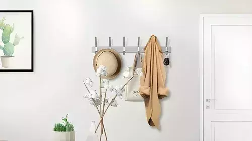 Colgador Perchero Aluminio De Pared Para Toallas Ropa-4