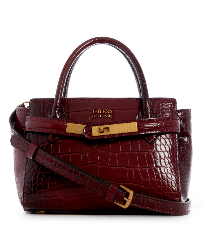 Mini Cartera Guess Enisa Mini Satchel Mer Burdeo-0