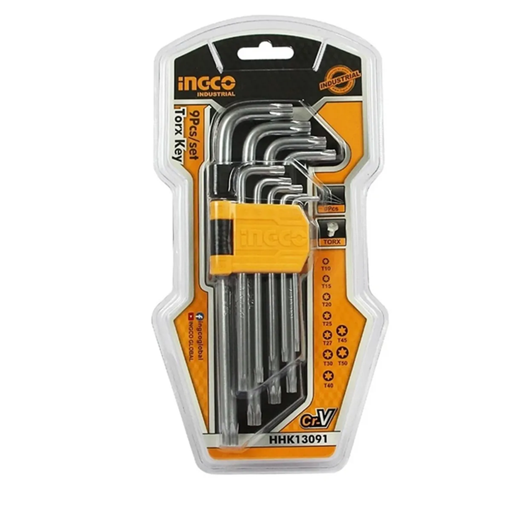 Set Llaves Medianas Allen Estrella 9 Piezas Ingco-1