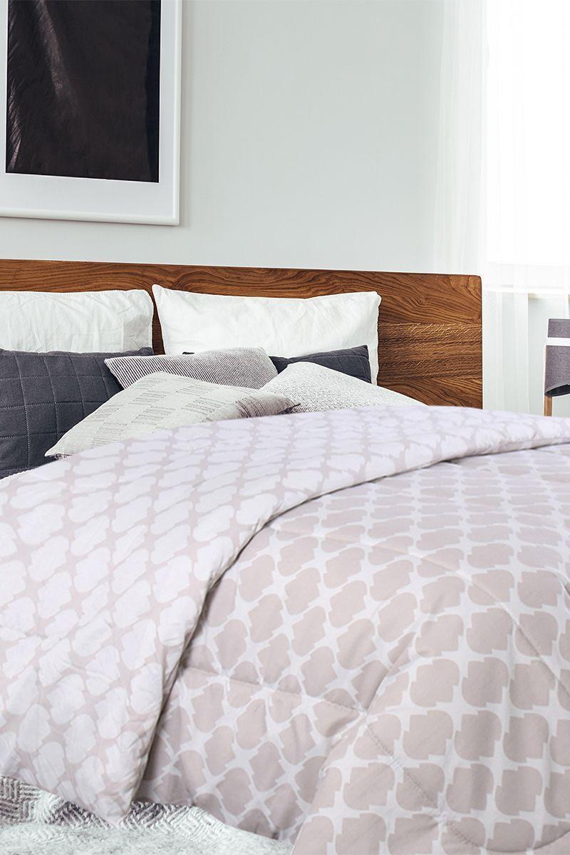 Plumón Estampado 2 Plazas 215x220 cm Gris-4