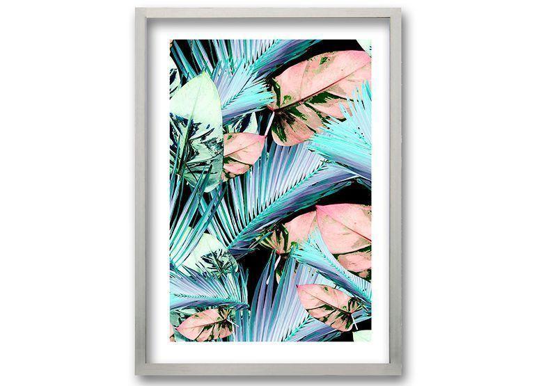 Cuadro 40x30 cm ilustración Palmas-0