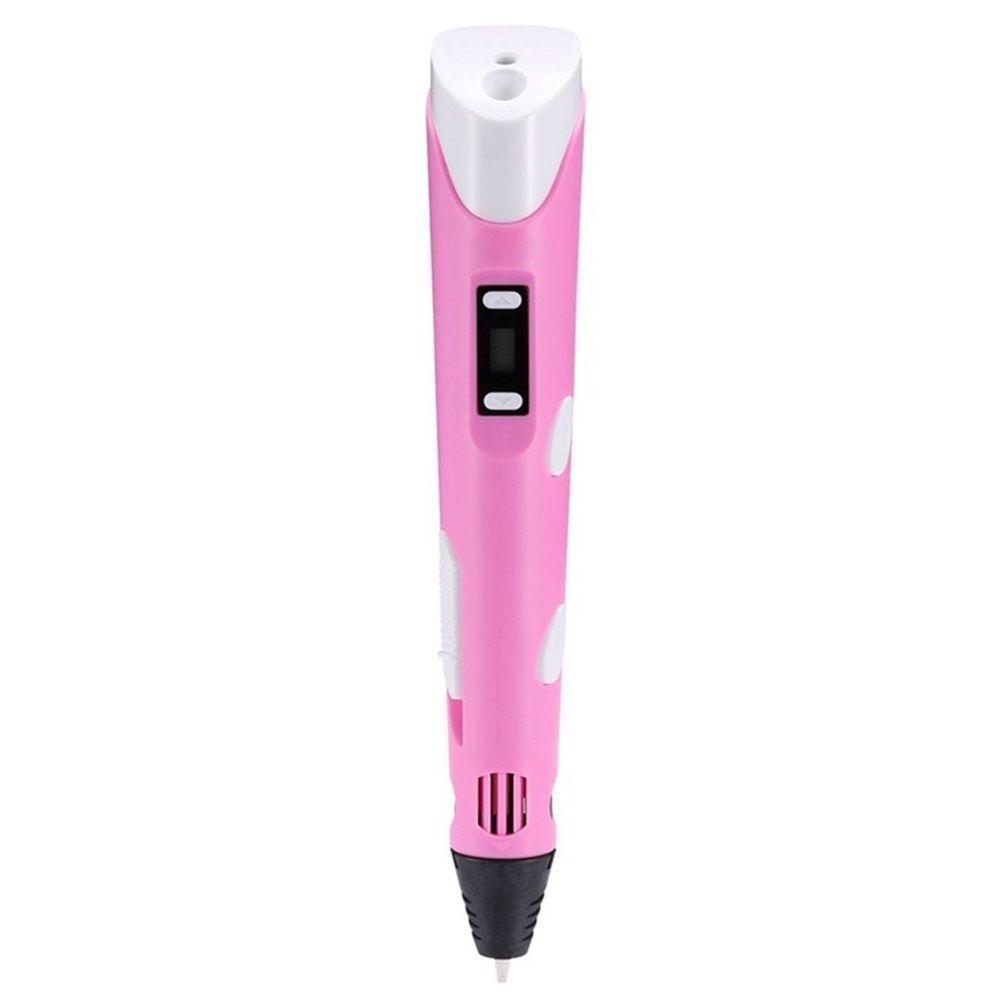 Boligrafo de impresión 3D ABS 3D PEN-2 RP100B LCD 1,75 mm - Rosa + Set filamentos 100m-2