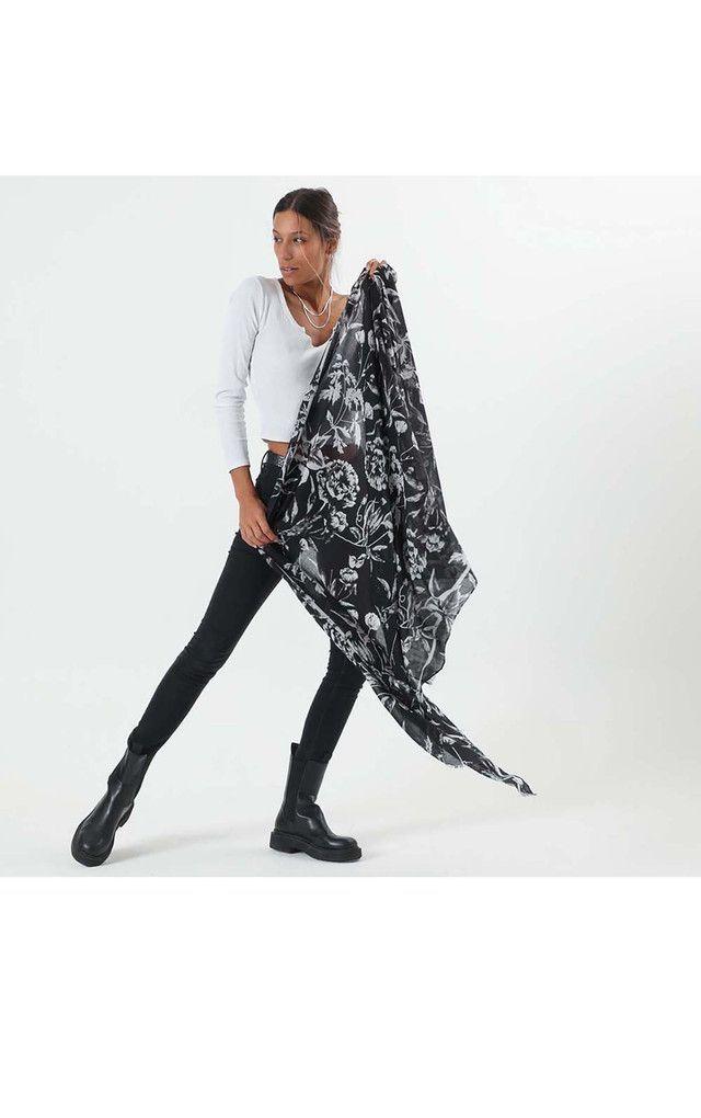 Pañuelo Estampado Jane Negro i-D-1
