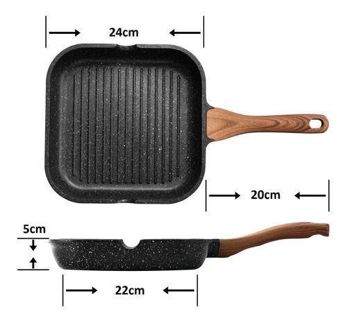 Sartén Plancha Steak De Granito 24cm Antiadherente-1