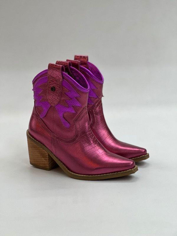 Botin Sally Fucsia violeta Exotica-2
