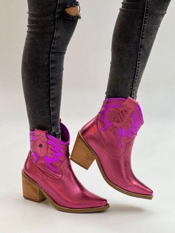 Botin Sally Fucsia violeta Exotica-0