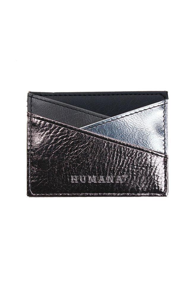 Pack Tarjetero + Llavero Rock It Plateado Humana-1