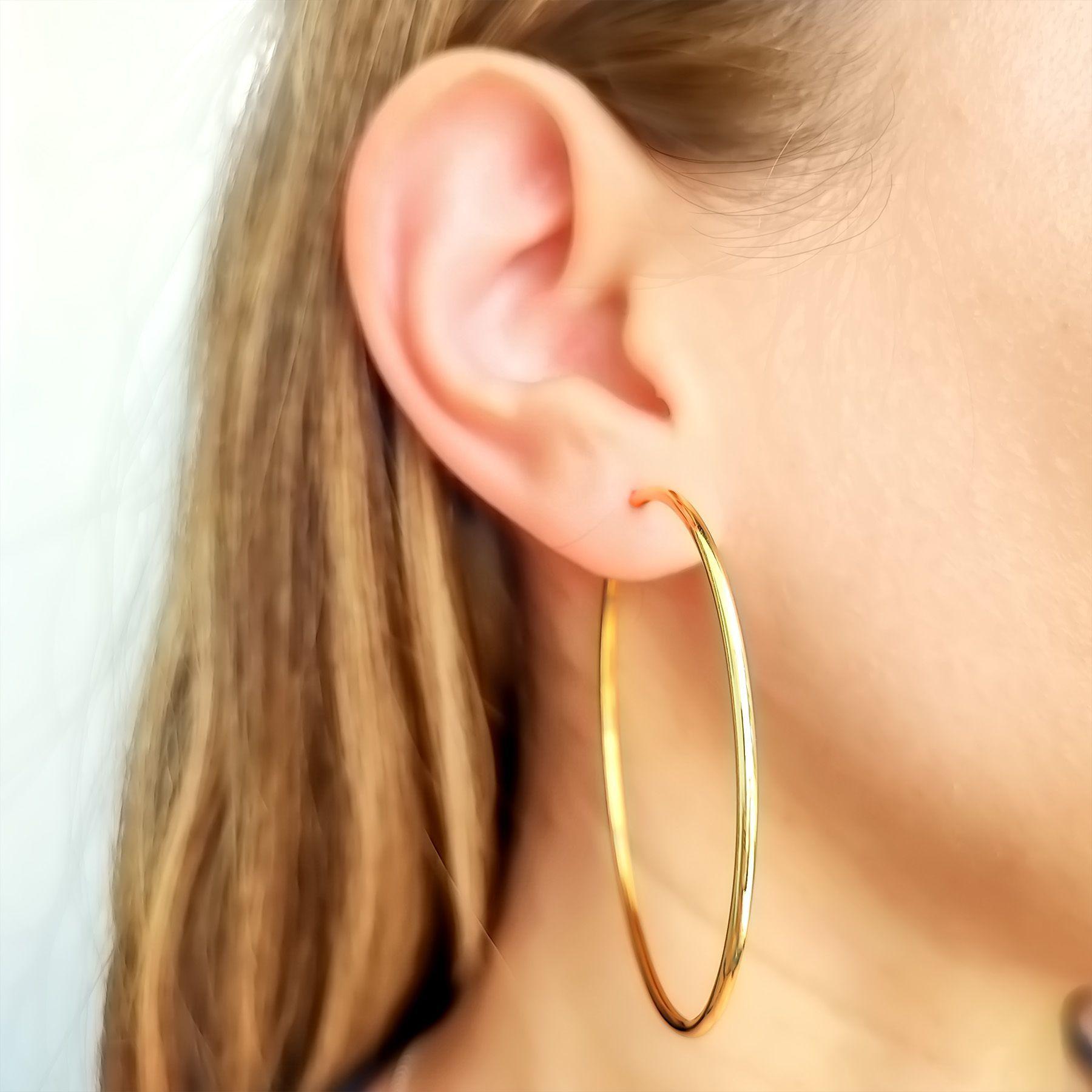 Aros Argollas 57mm Enchapado Oro 18K-2