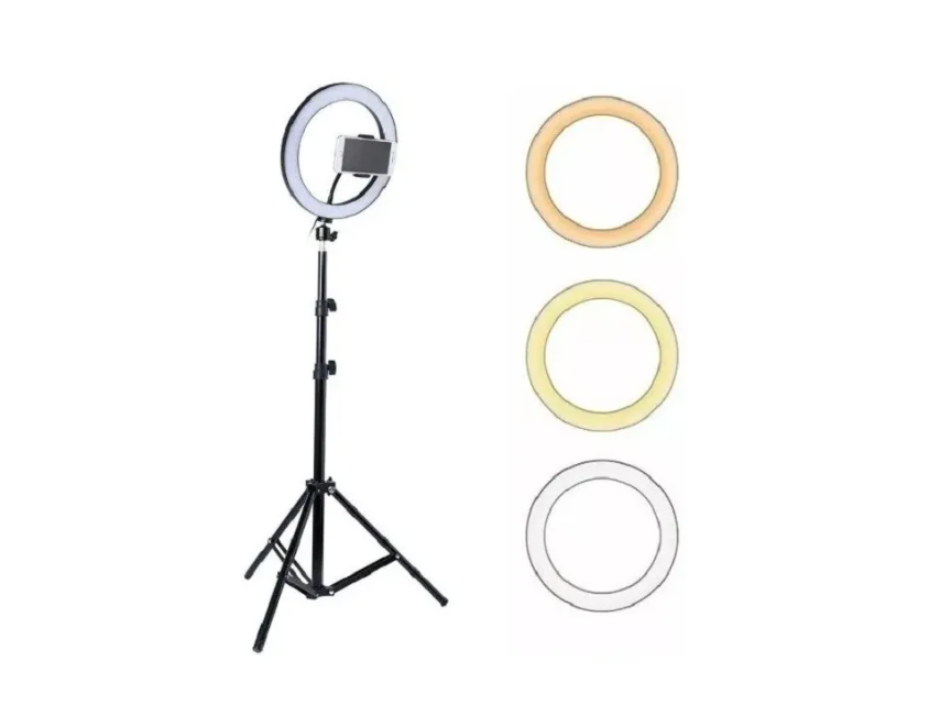 Anillo Aro Luz Led Fotografía 26 Cm + Trípode Ajustable-0