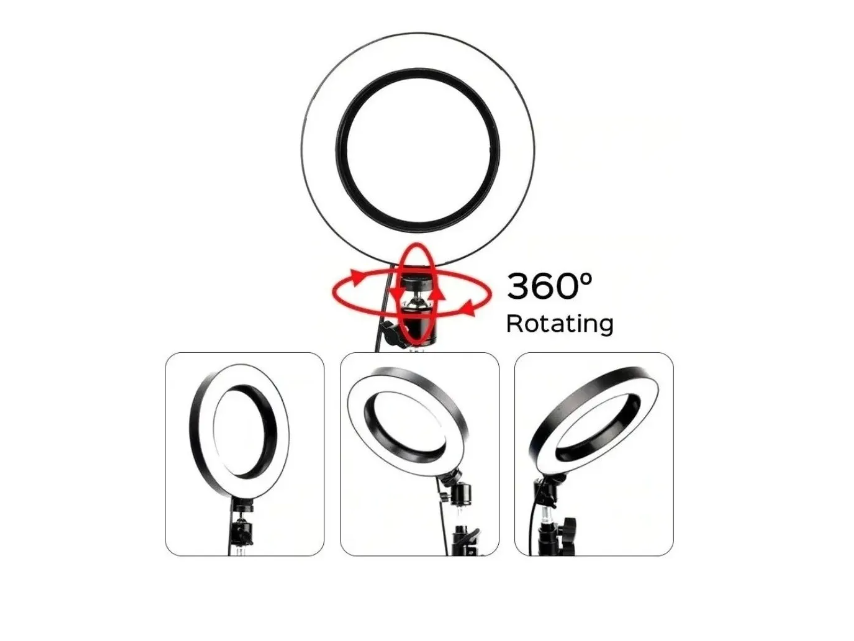 Anillo Aro Luz Led Fotografía 26 Cm + Trípode Ajustable-6