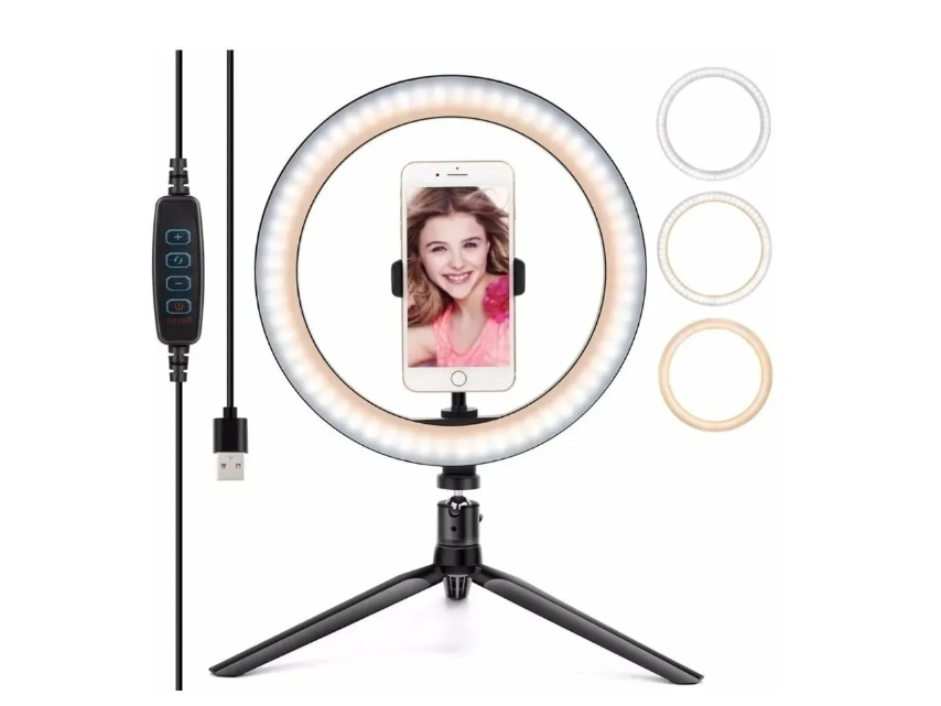 Anillo Aro Luz Led Fotografía 26 Cm + Trípode Ajustable-7
