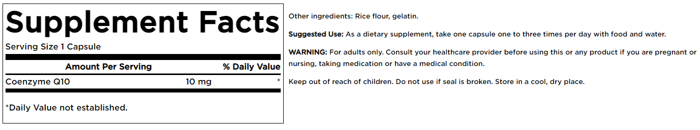 Coenzima Q10 Coq10 10mg 100caps - Swanson-1