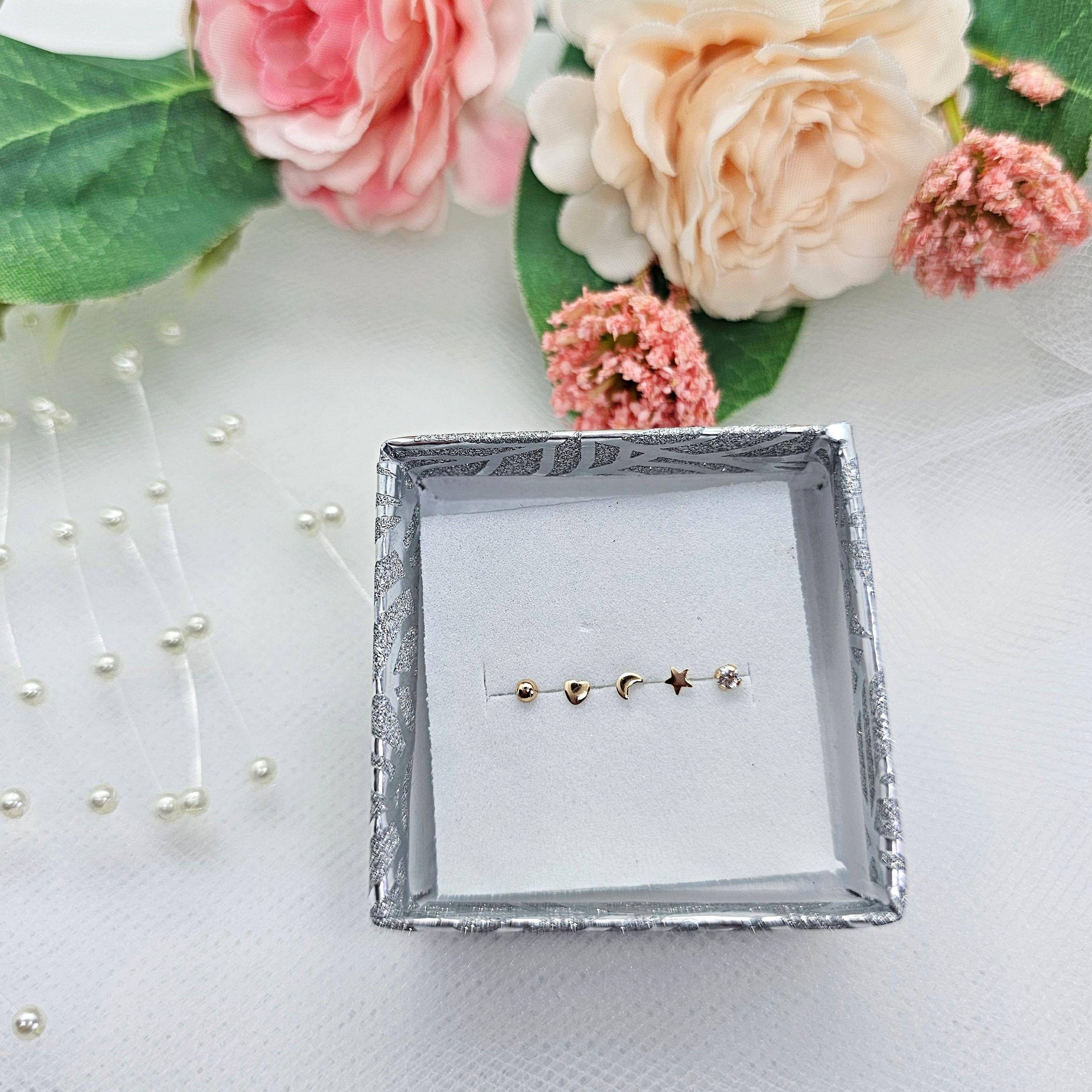 Aro Piercing Nariz Estrella Oro 18 Kilates Nacional-2