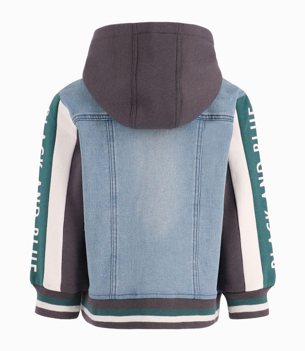 Chaqueta Niño Con Capucha Polar Black And Blue Denim Celeste-2