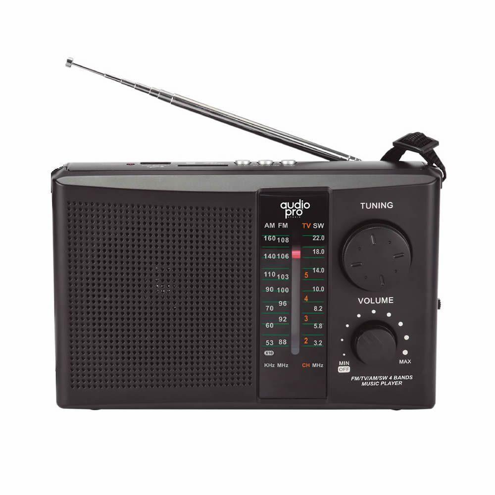 Radio Recargable Audiopro Fm/am/tv/sw 4 bandas-0