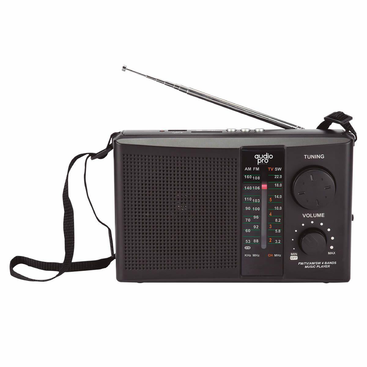 Radio Recargable Audiopro Fm/am/tv/sw 4 bandas-1