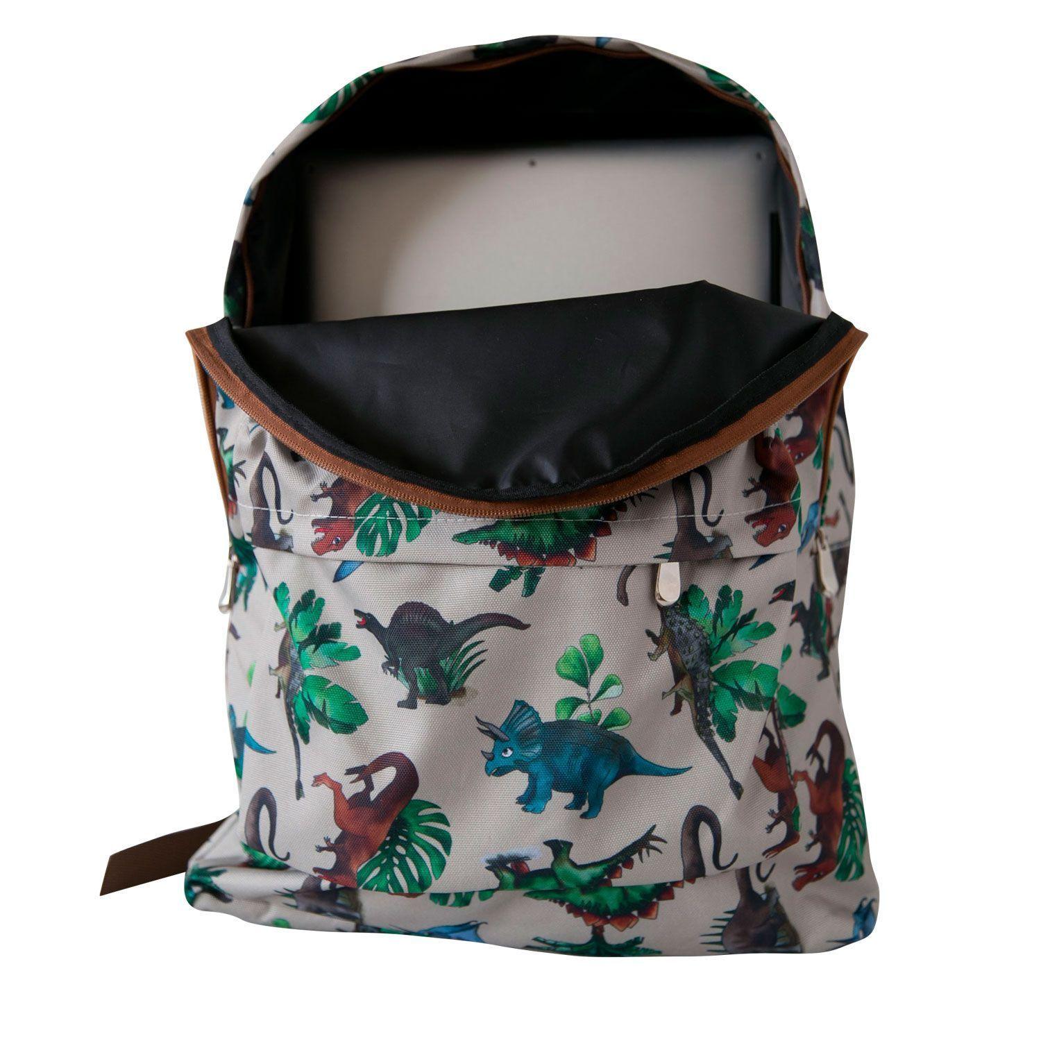 Mochila sustentable escolar infantil dinosaurios Paper Home-1