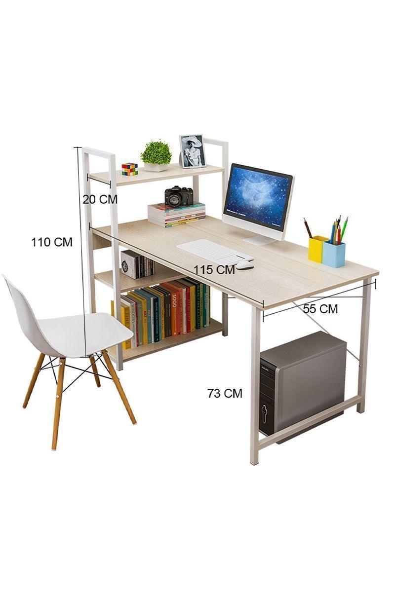 Escritorio con Repisa Blanco-2