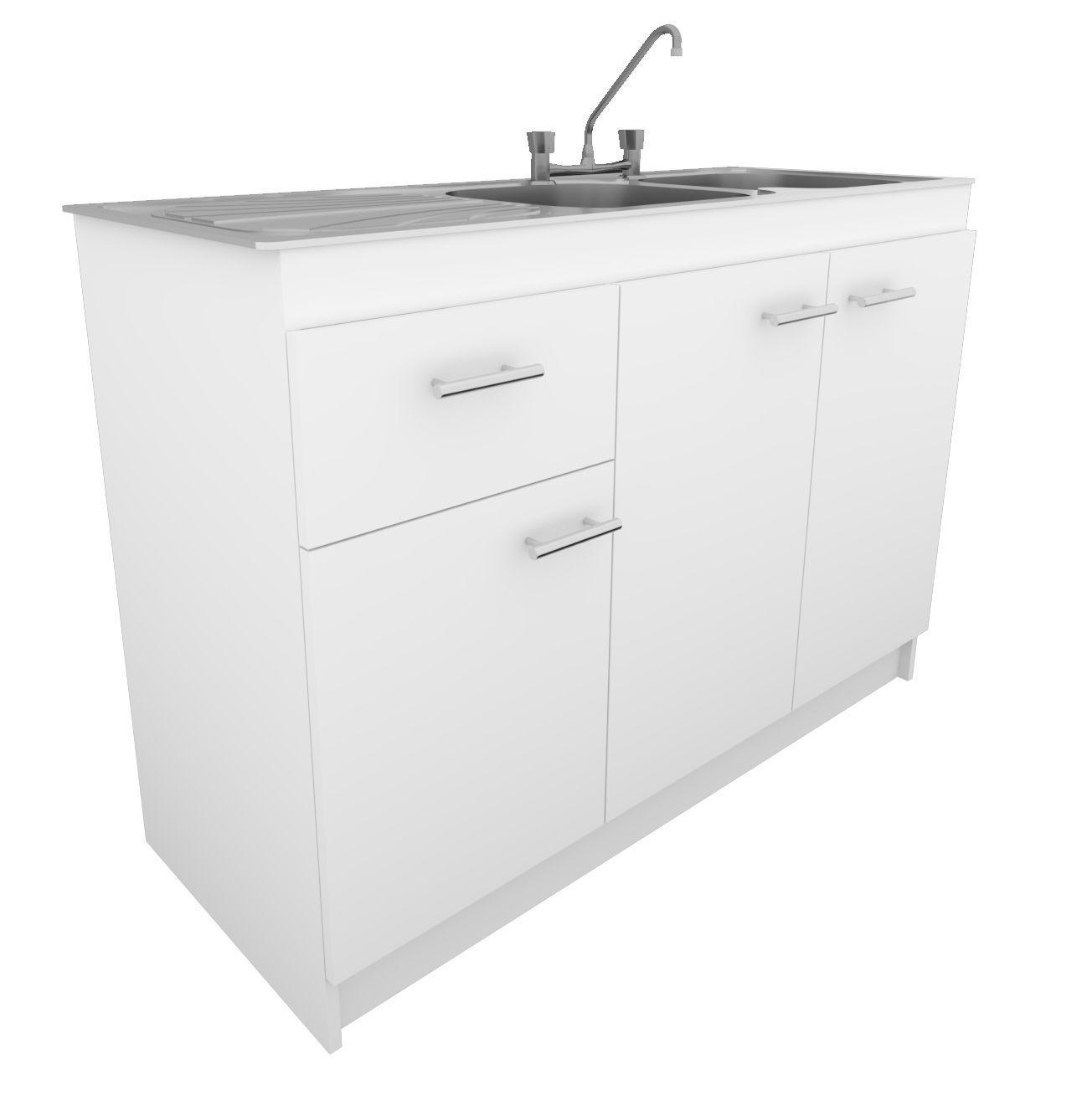 MUEBLE LAVAPLATO 3 PTAS 1CAJON IZQUIERDO ARMADO PARA TU HOGAR BLANCO-1