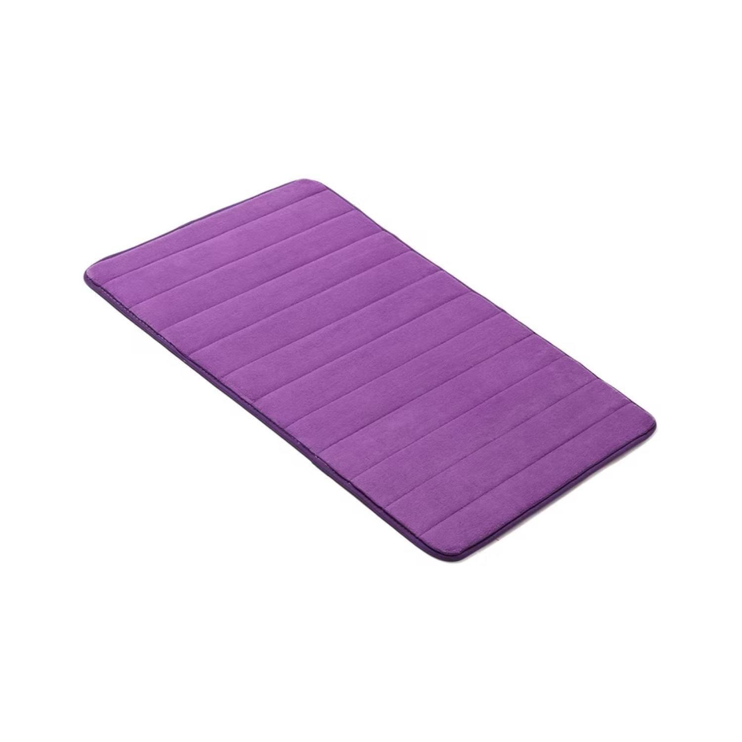 ALFOMBRA DE BAÑO ENGOMADA ANTIDESLIZANTE 60X40CM COLOR VIOLETA-0