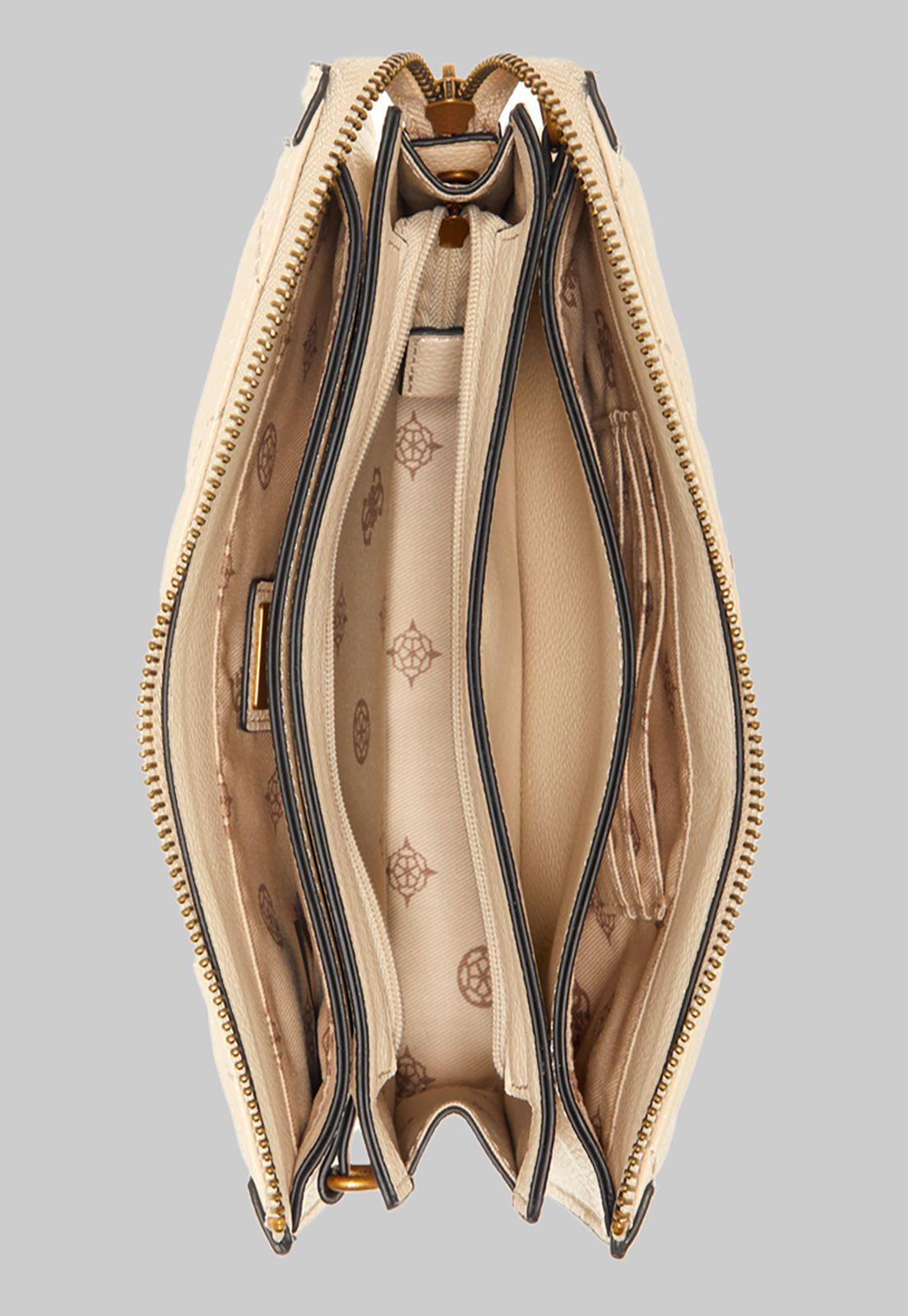 Mini Cartera Guess Abey Multi Cmprtmnt Shldr Bag Sto Crema-3