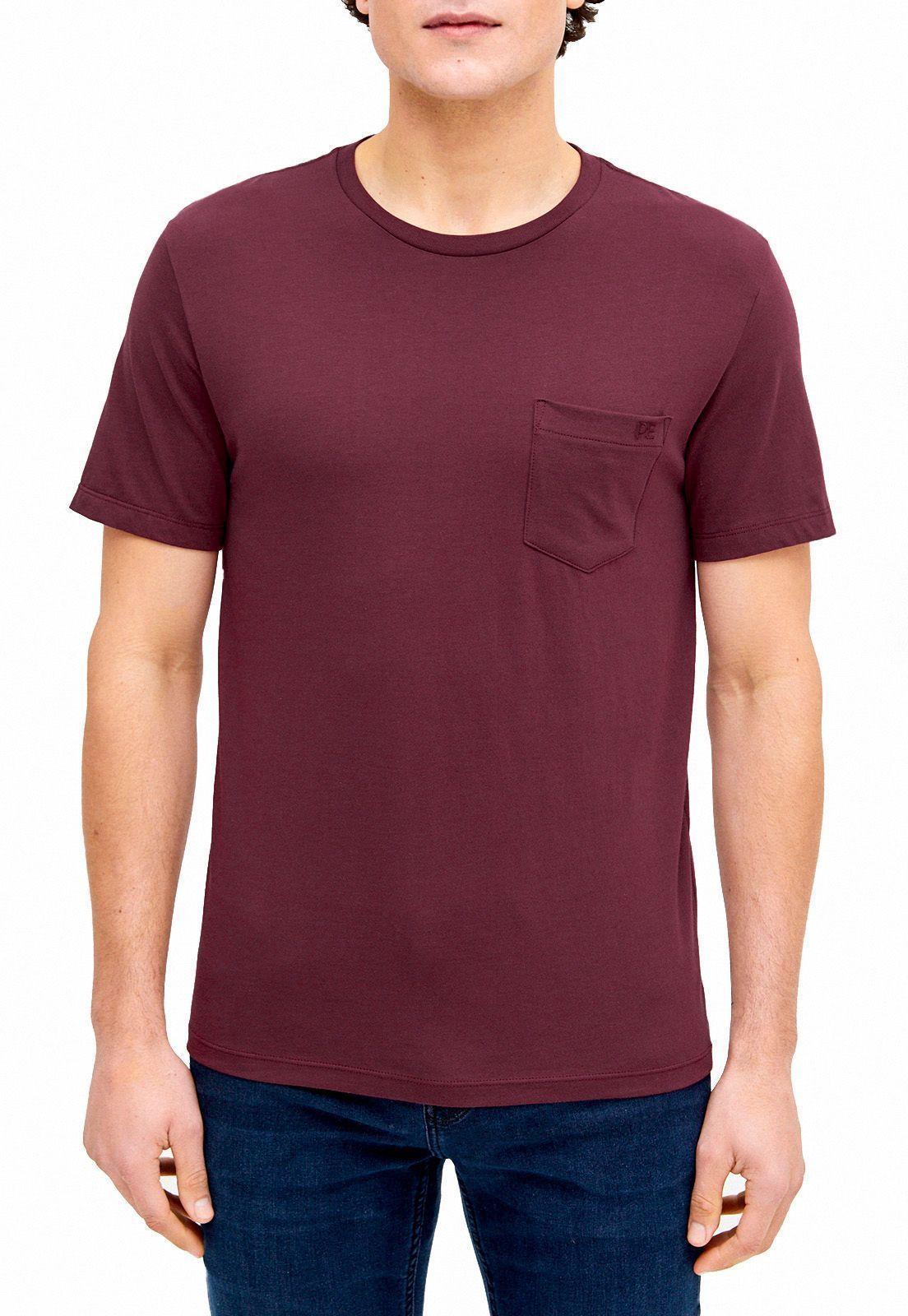 Polera algodón pima burdeo-0