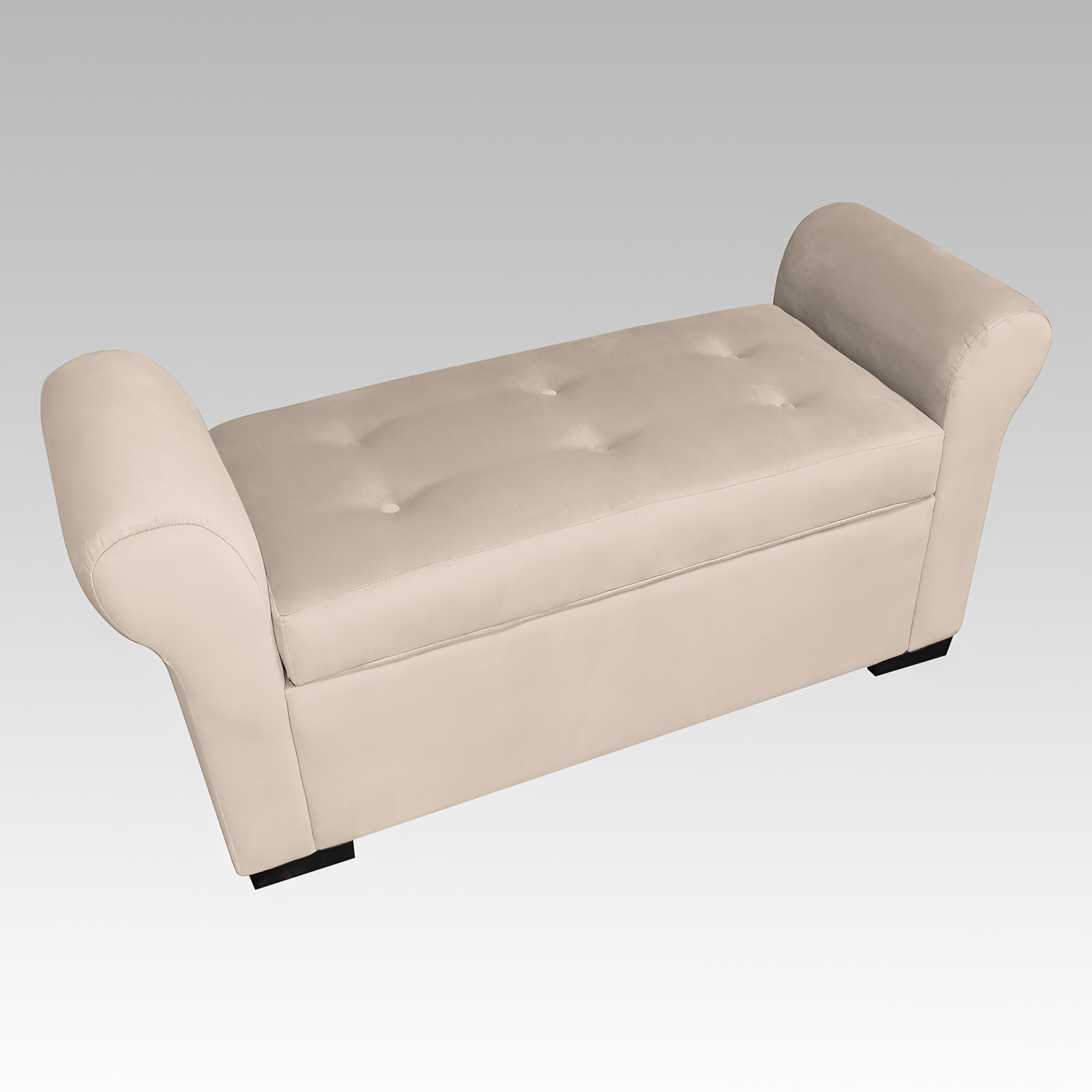 Banqueta Baúl 6 Botones Málaga beige-1