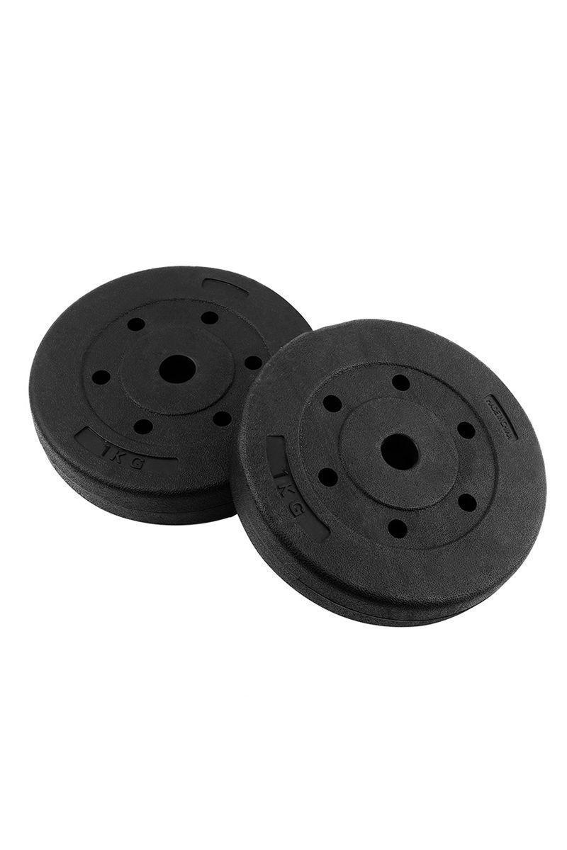 Pack Mancuerna + 10 KG Discos Cemento-5