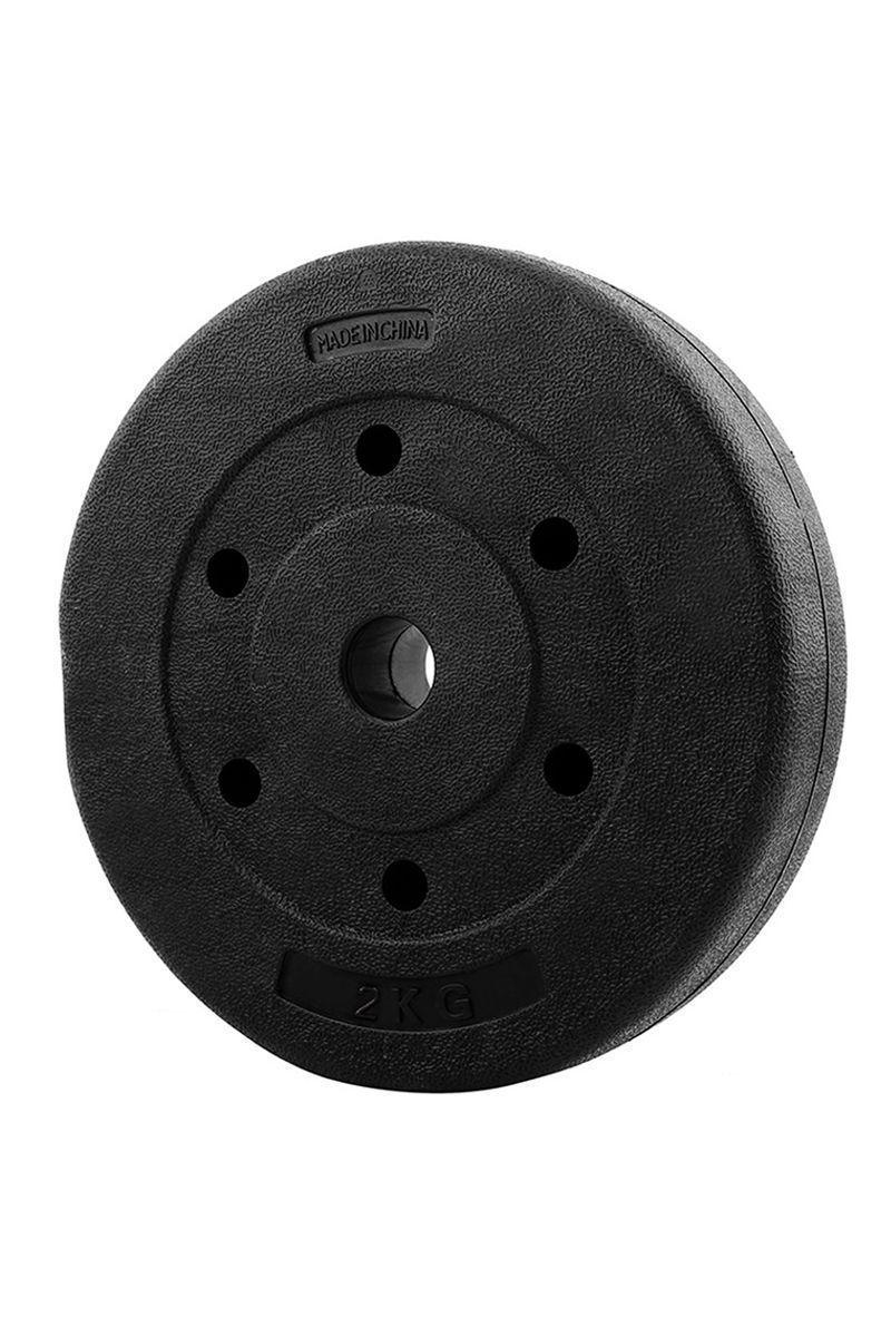 Pack Mancuerna + 10 KG Discos Cemento-2